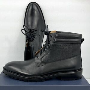 WARFIELD & GRAND,KIRBY BLACK MILITARY BOOTS FOR MEN,UPPER/LINING LEATHER SIZE 11